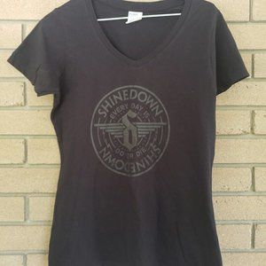 Black Shine Down Rock T-Shirt Size: Small